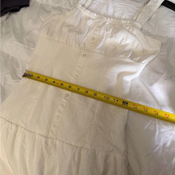 art class 100% cotton White Button-Front Spaghetti Strap Dress - Picture 5 of 9